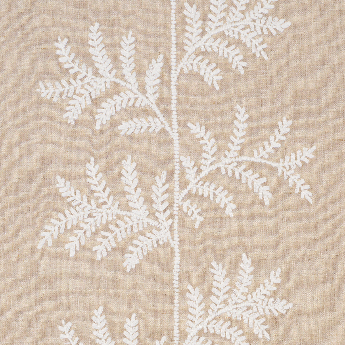 Schumacher 5017101 ELOISE EMBROIDERY WALLCOVERING in NATURAL