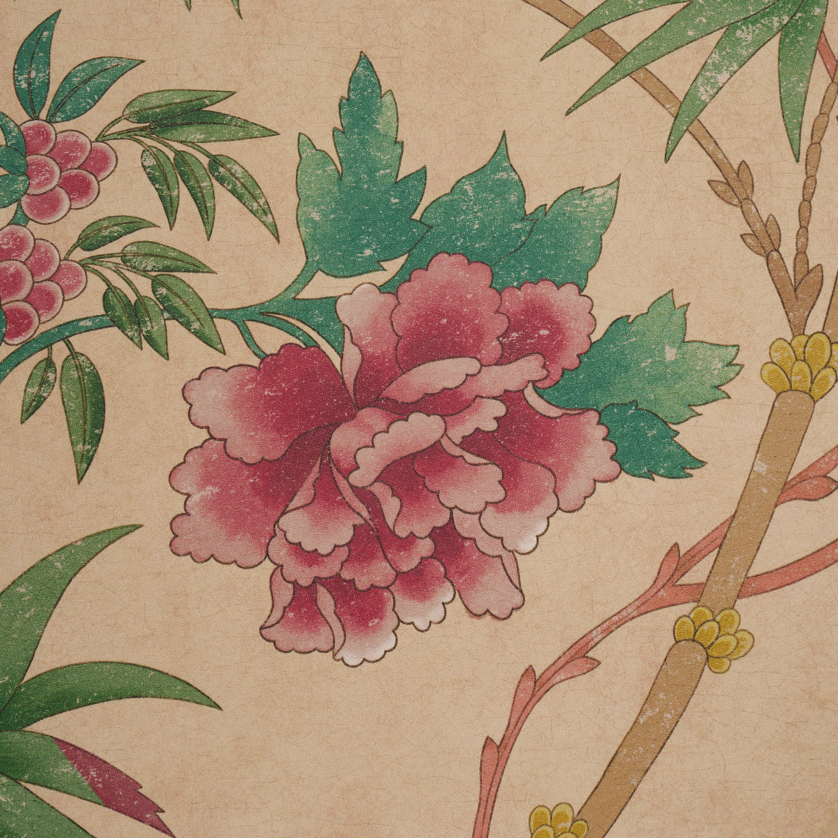 Schumacher 5017170 ARASI BOTANICAL in CORAL Wallpaper - BOTA