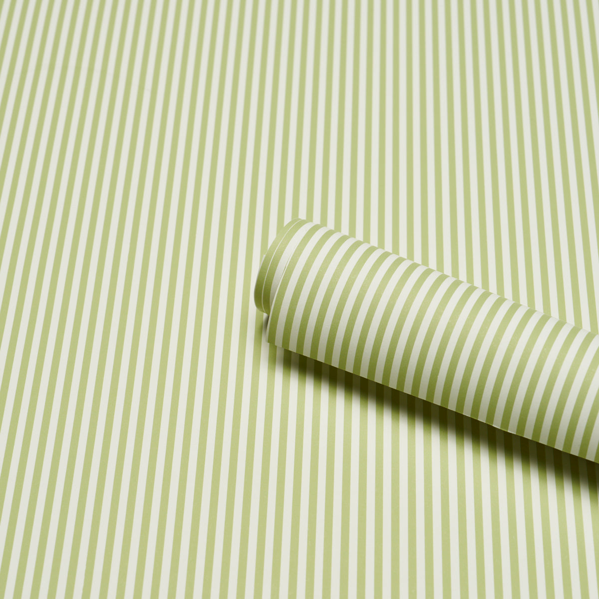 Schumacher 5017193 EMMA STRIPE NARROW in LEAF Wallpaper - PE