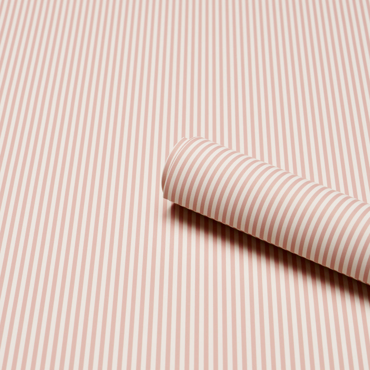 Schumacher 5017200 EMMA STRIPE NARROW in ROSE Wallpaper - PE