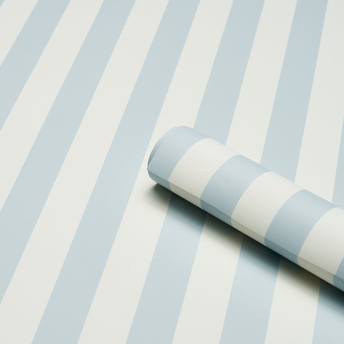Schumacher 5017210 EMMA STRIPE in SKY Wallpaper - PERENNIAL