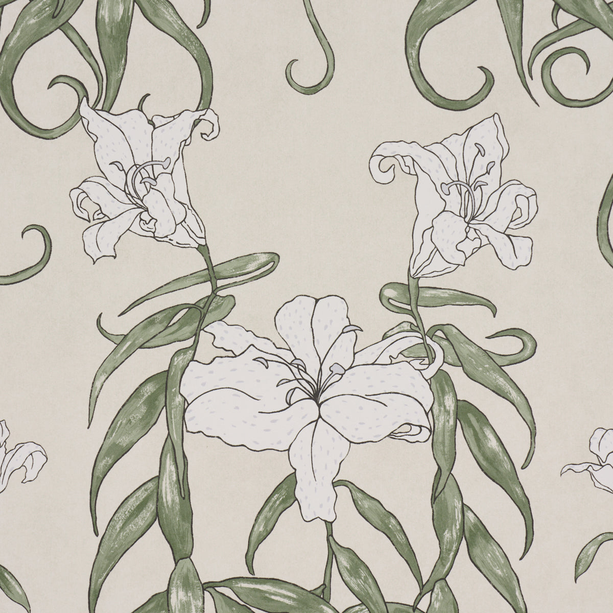 Schumacher 5017381 LADY LILITH in OFF WHITE Wallpaper - BACK