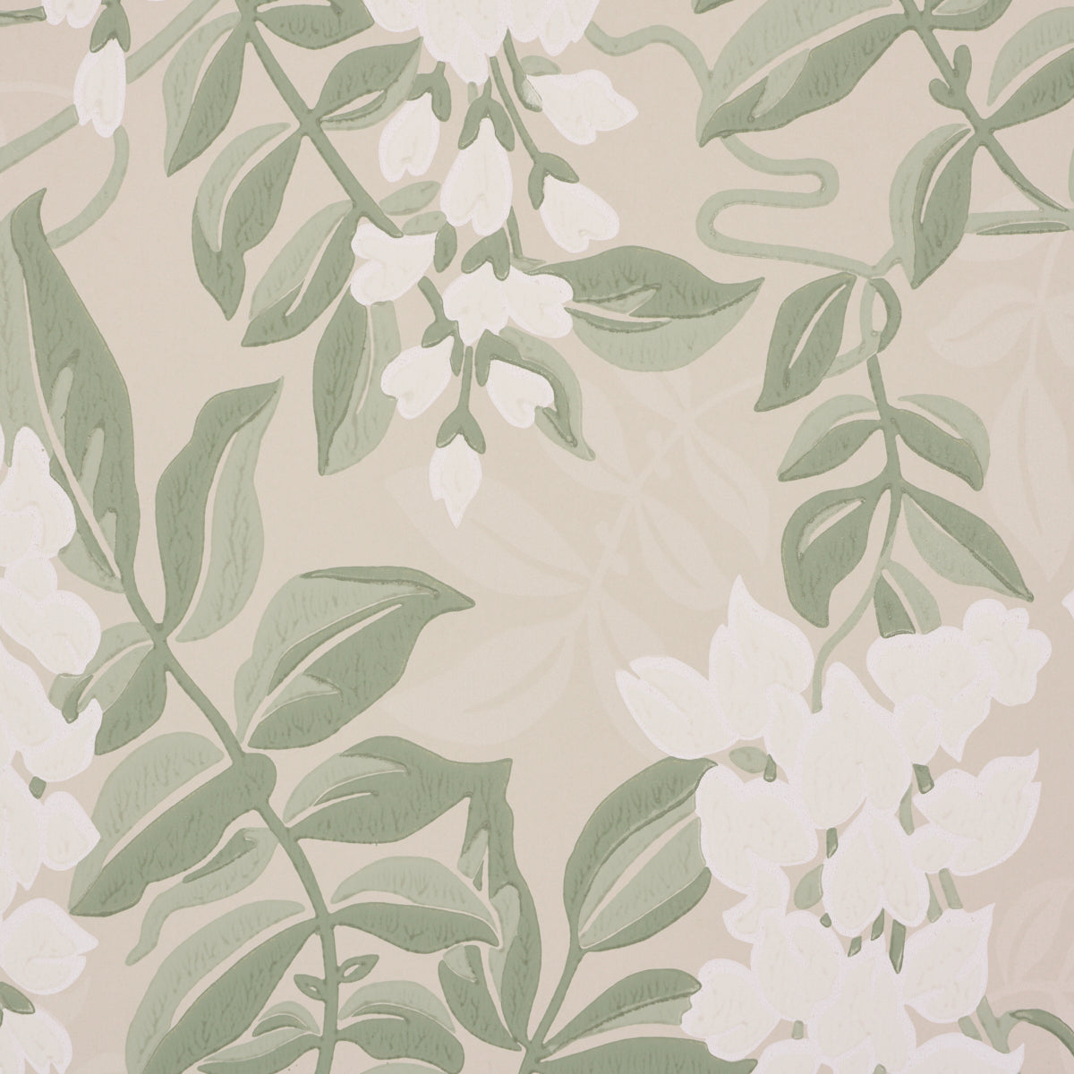 Schumacher 5017530 LUCIA WISTERIA in SAGE Wallpaper - SCHUMA