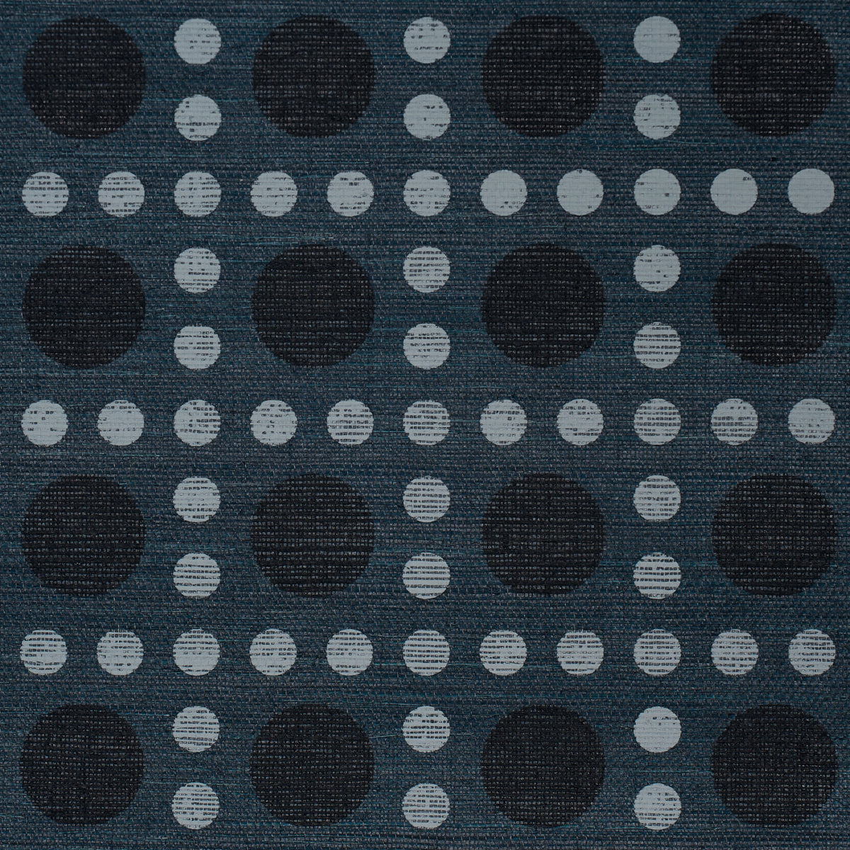 Schumacher 5017873 PUNTINI SISAL in INDIGO Wallpaper - BACKD