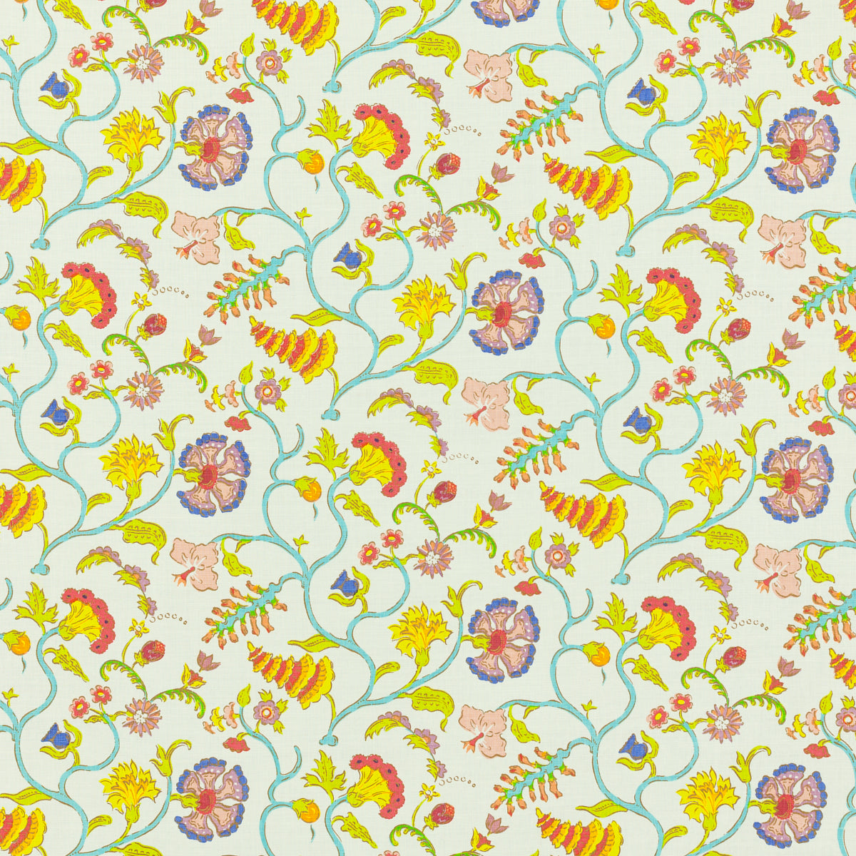 Schumacher 505V80 PONDICHERRY BY RAOUL in LAKE Fabric - RAOU