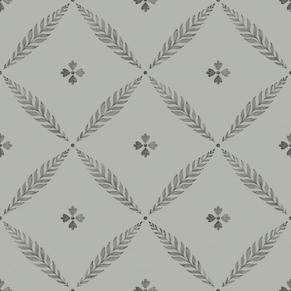 Galerie 51022 Silver Grey Floral - Eade's Wallpaper