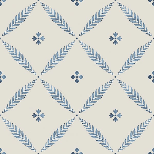 Galerie 51023 Blue Floral - Eade's Wallpaper