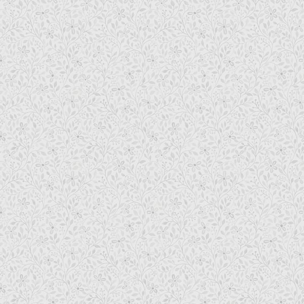 Galerie 51028 Silver Grey Floral - Eade's Wallpaper