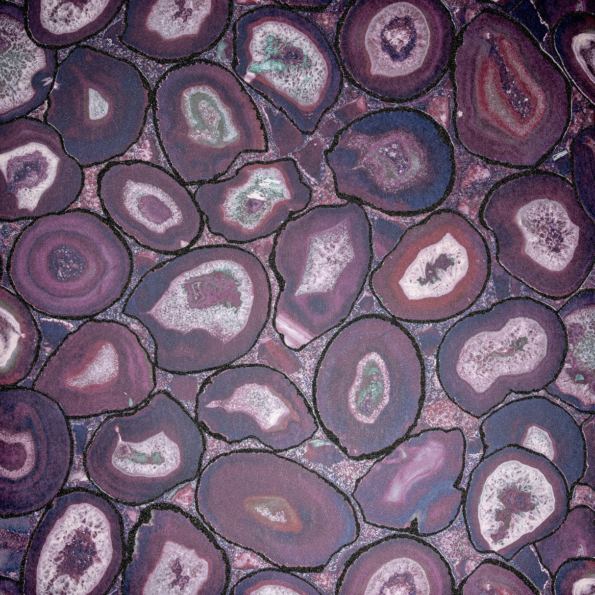 Galerie GH51217-23 Purple Lilac Geometric Stone - Eade's Wallpaper