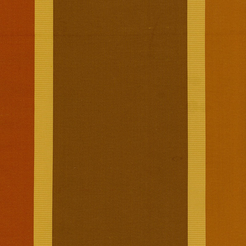 Schumacher 52702 OLIVIA SILK STRIPE in SIENNA Fabric - PEREN