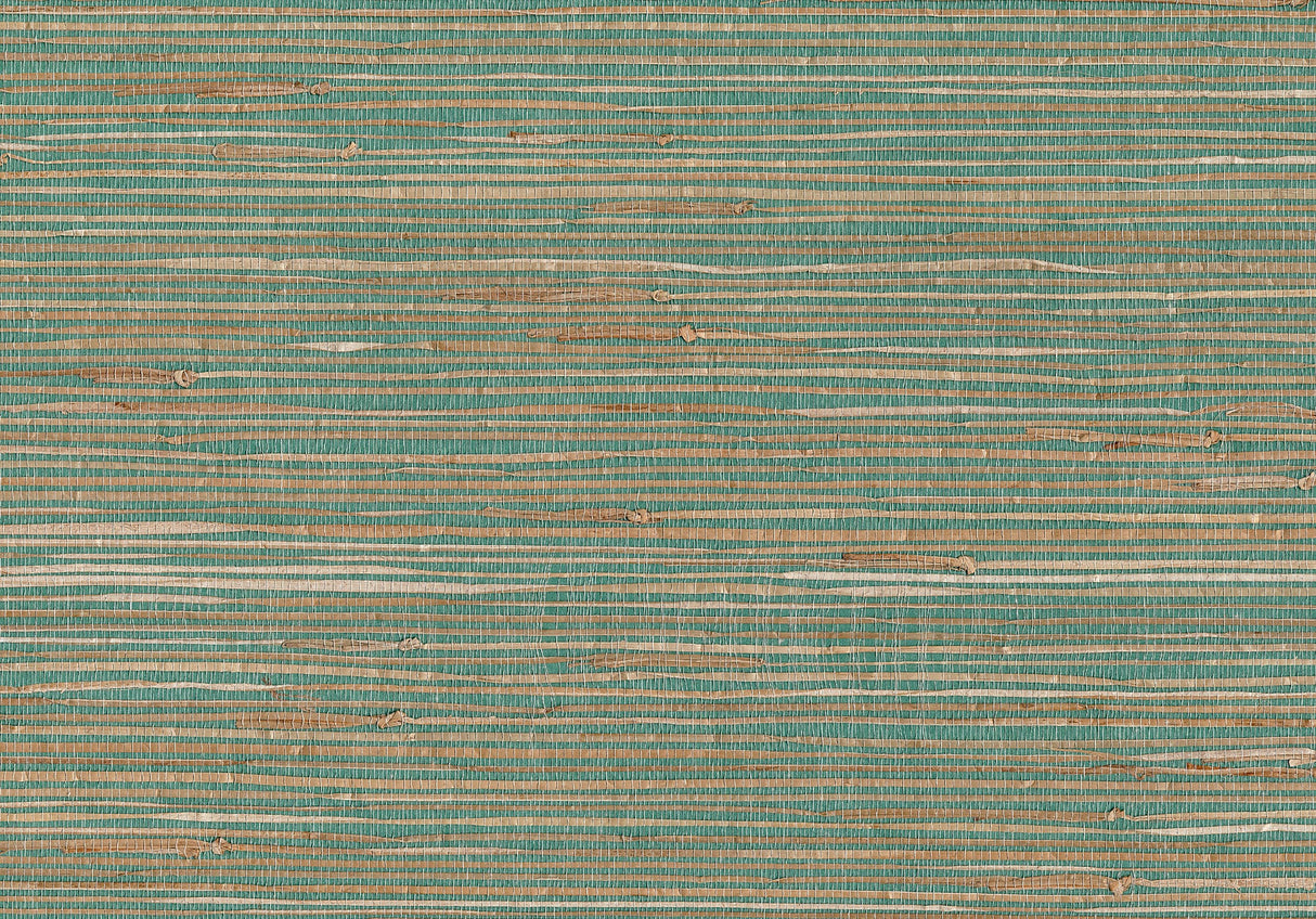 Kenneth James 53-65606 Keiko Aqua Grasscloth Wallpaper