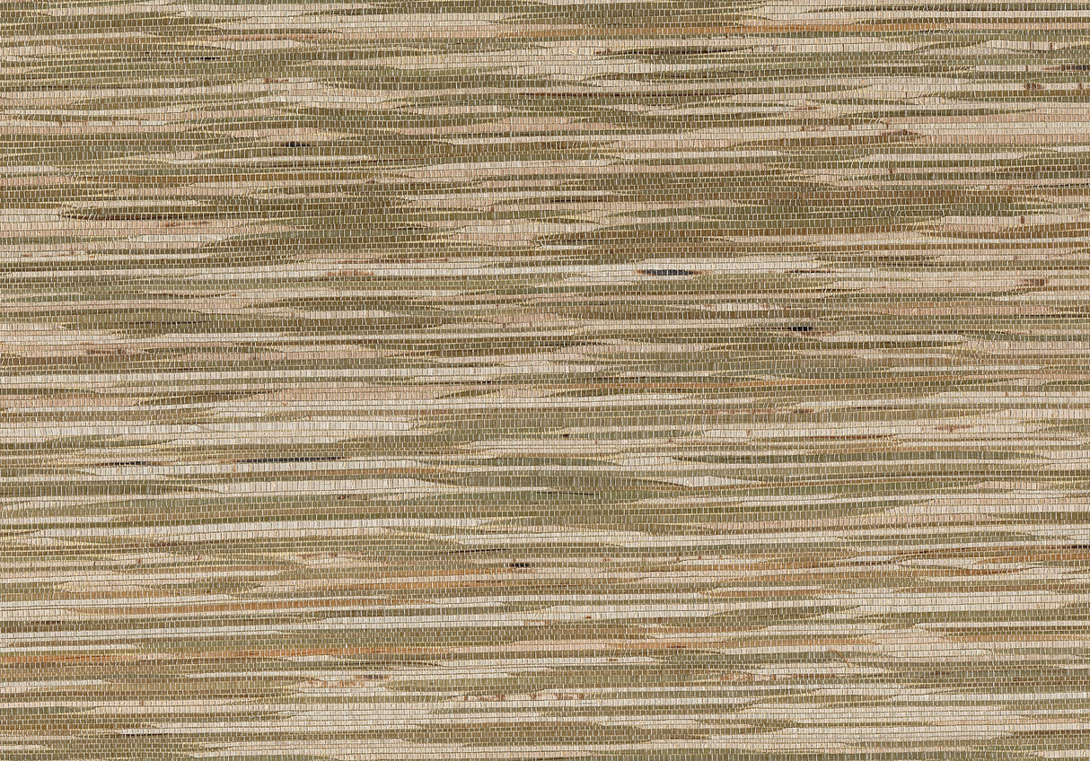 Kenneth James 53-65629 Naoko Khaki Grasscloth Wallpaper