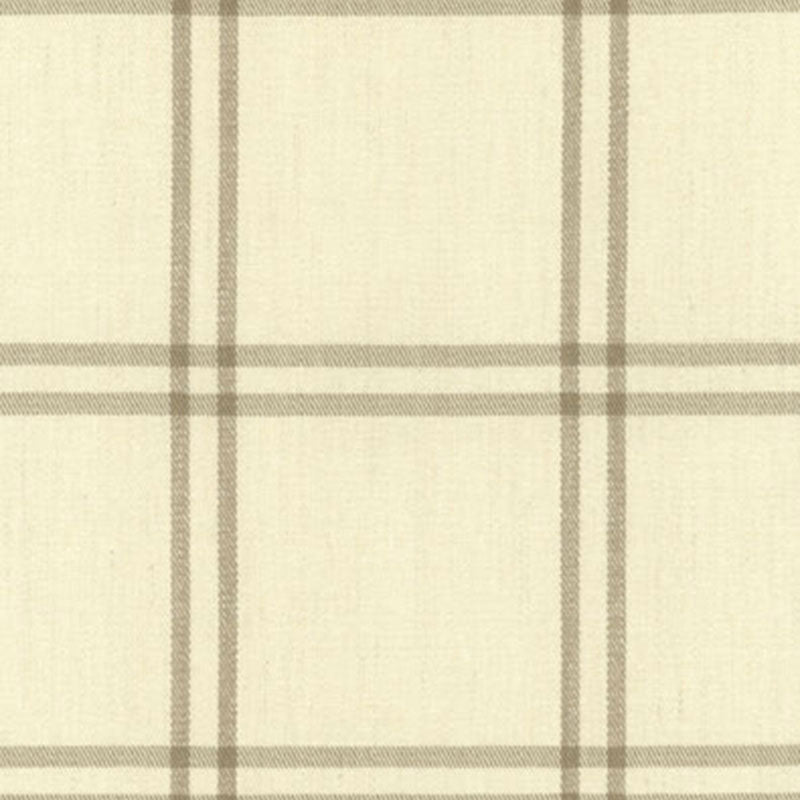 Schumacher 55711 LUBERON PLAID in GREIGE Fabric - MATTHEW PA