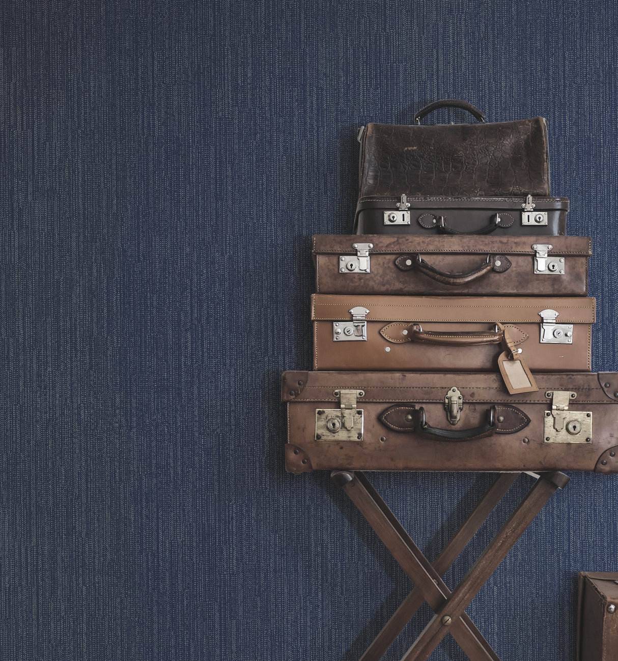 York 5850 Weekender Weave Blue Wallpaper