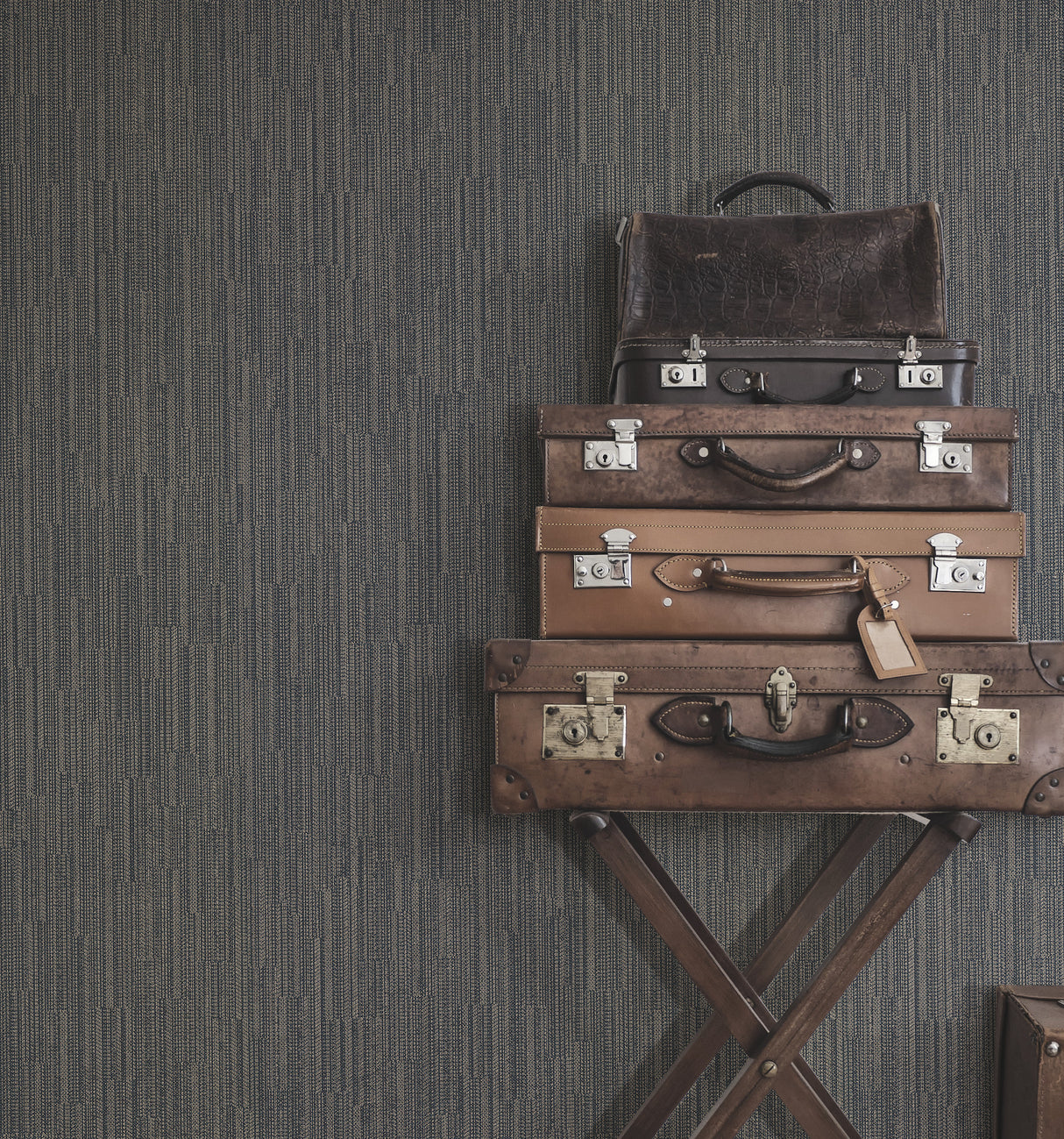 York 5851 Weekender Weave Black Wallpaper