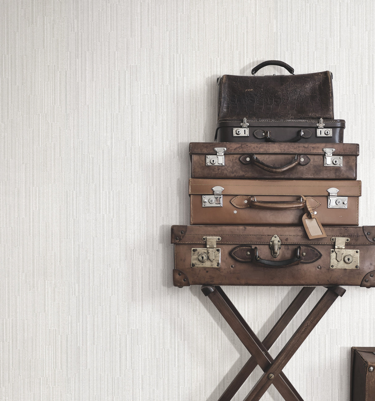 York 5852 Weekender Weave White Wallpaper