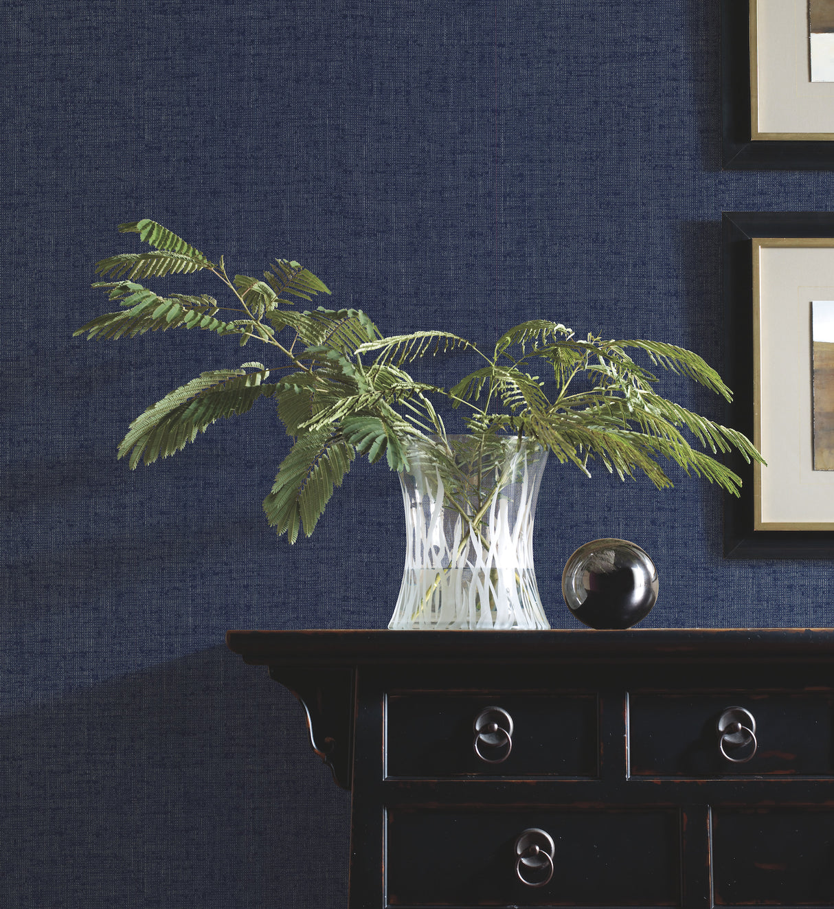 York 5870 Diplomacy Weave Blue Wallpaper