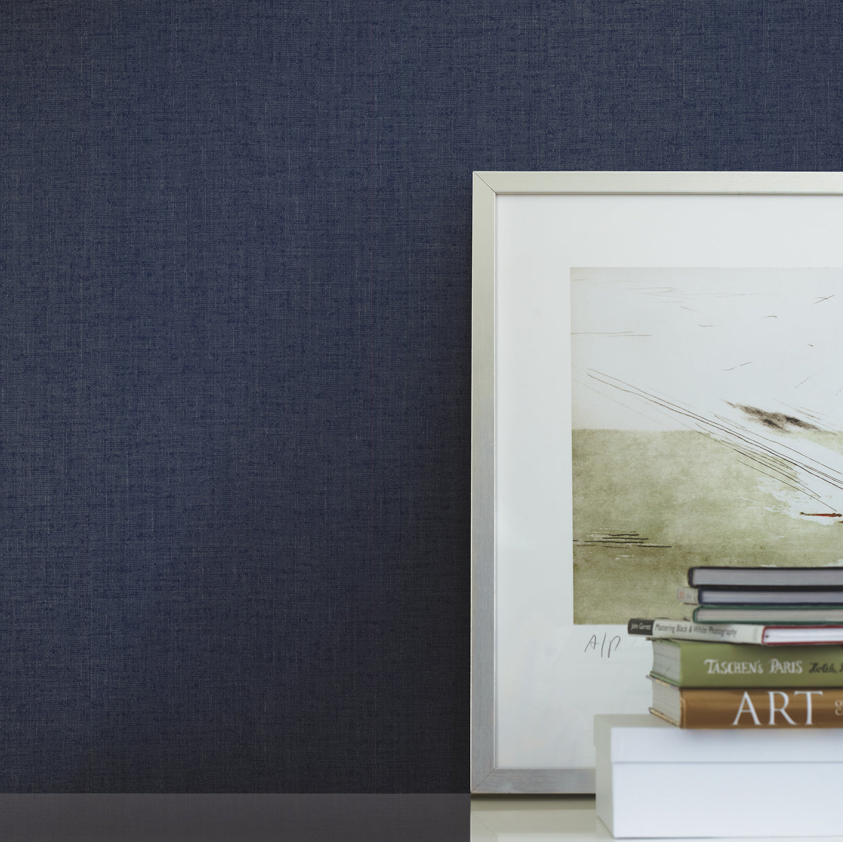 York 5870 Diplomacy Weave Blue Wallpaper