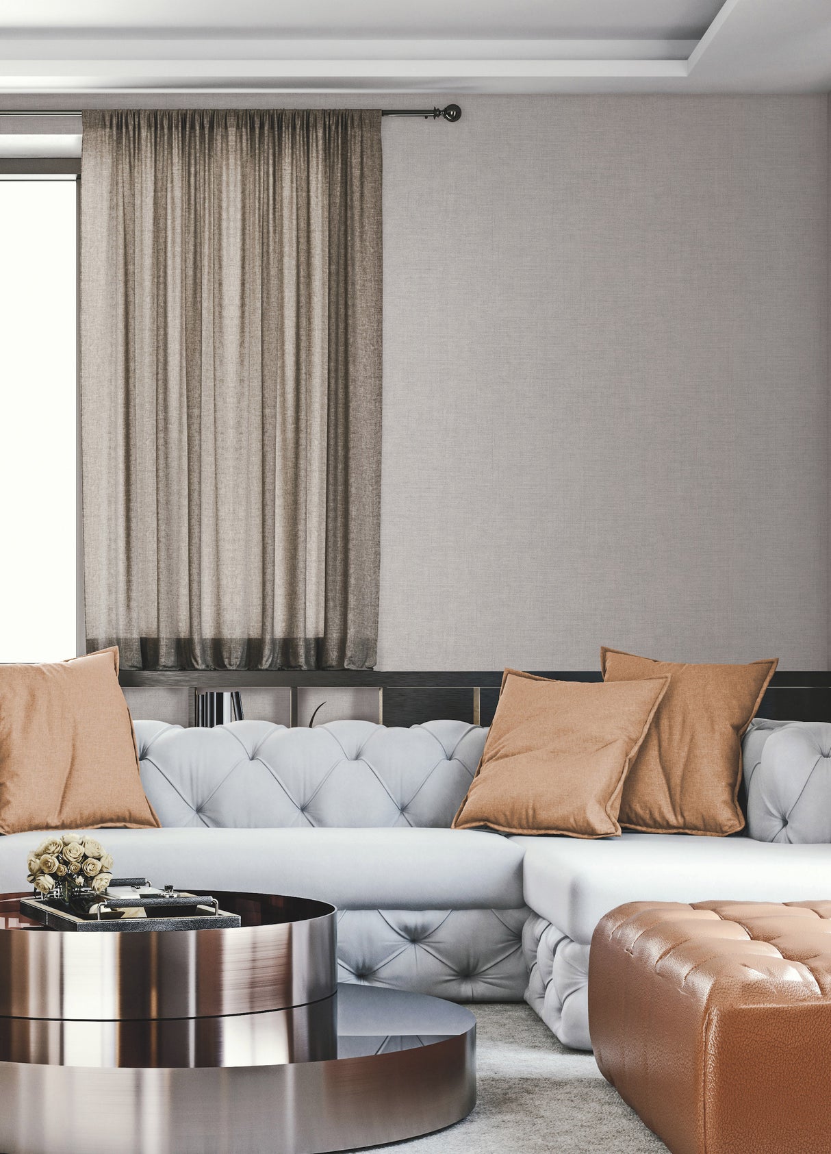 York 5975 Gunny Sack Texture Grey Wallpaper