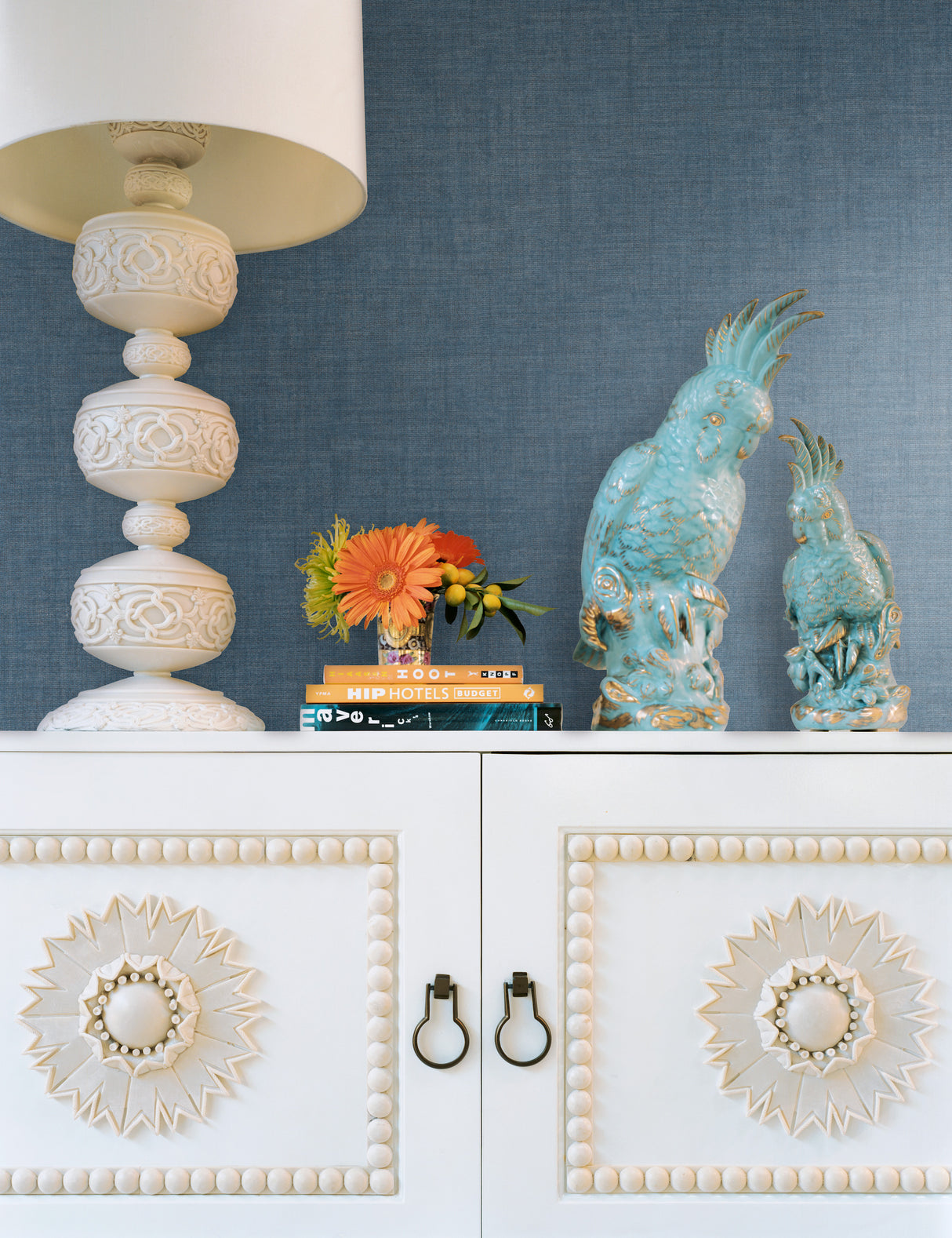 York 5977 Gunny Sack Texture Blue Wallpaper