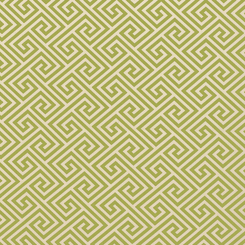 Schumacher St. Tropez Indoor/Outdoor Avocado Fabric - Eade's Wallpaper