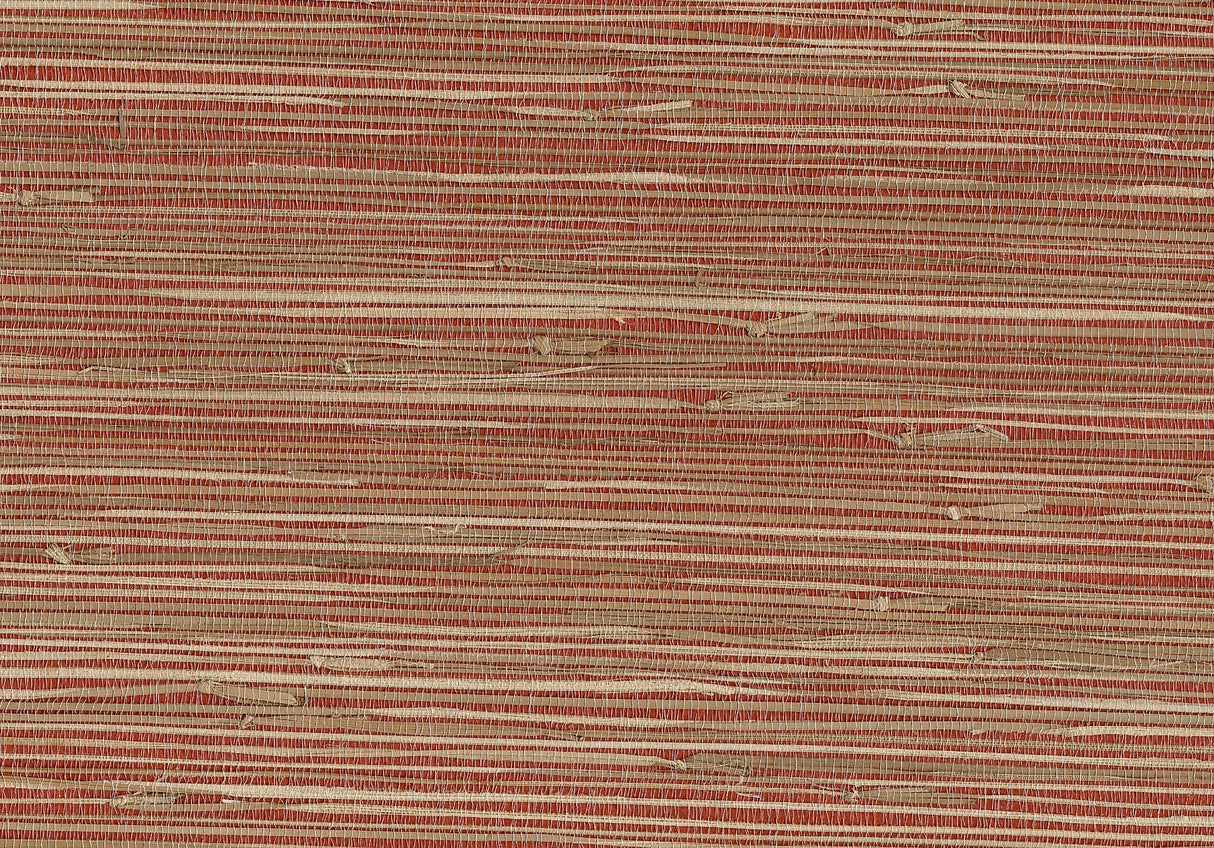Kenneth James 63-65661 Yan Yan Red Grasscloth Wallpaper