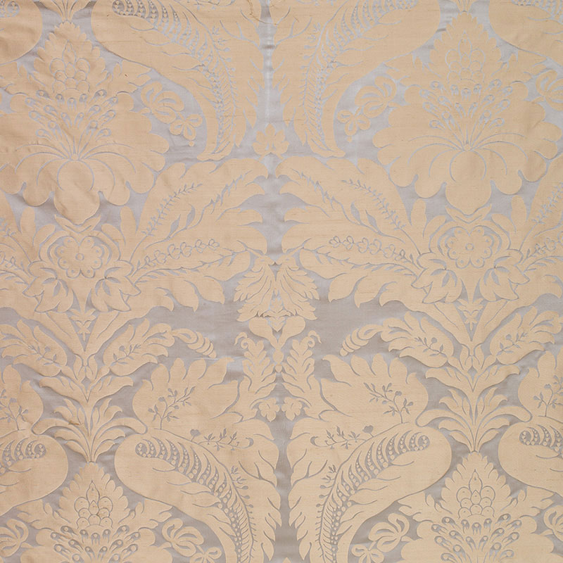 Schumacher 63731 BENNET SILK DAMASK in MINERAL Fabric - PEMB