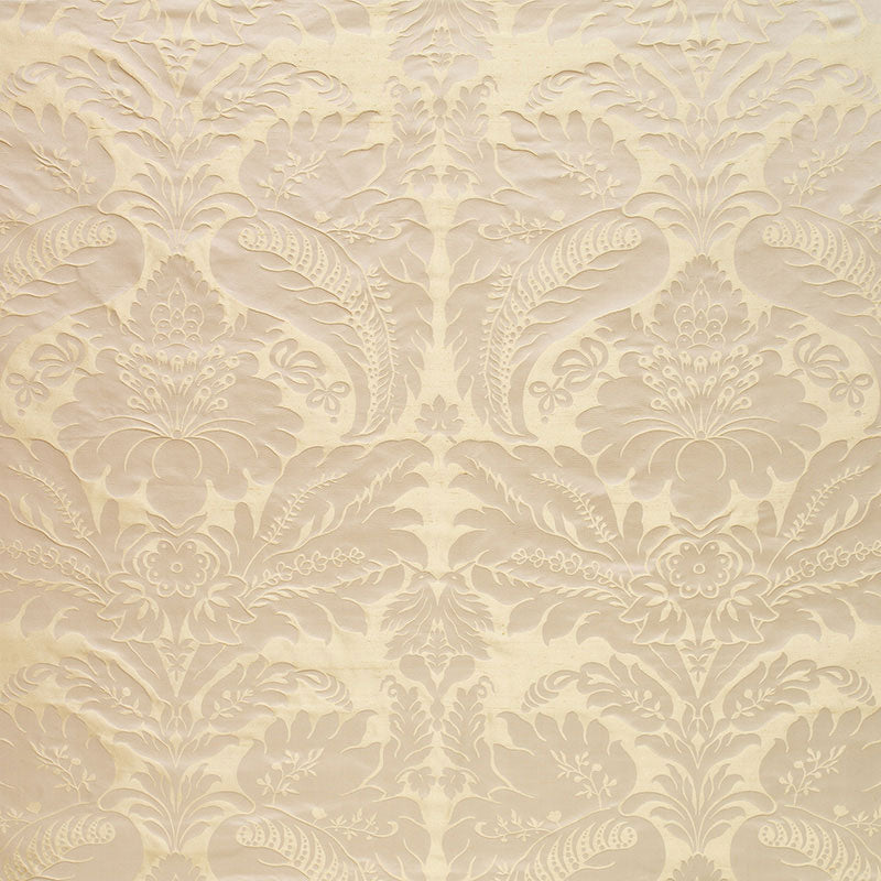 Schumacher 63734 BENNET SILK DAMASK in PLATINUM Fabric - PEM