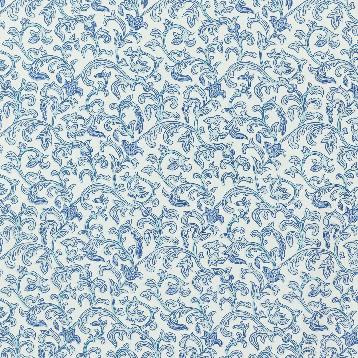 Schumacher 640B39 FLORES in DELFT Fabric - RAOUL TEXTILES