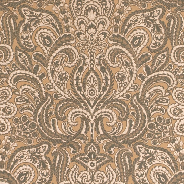 Galerie 64329 Bronze Brown Damask - Eade's Wallpaper