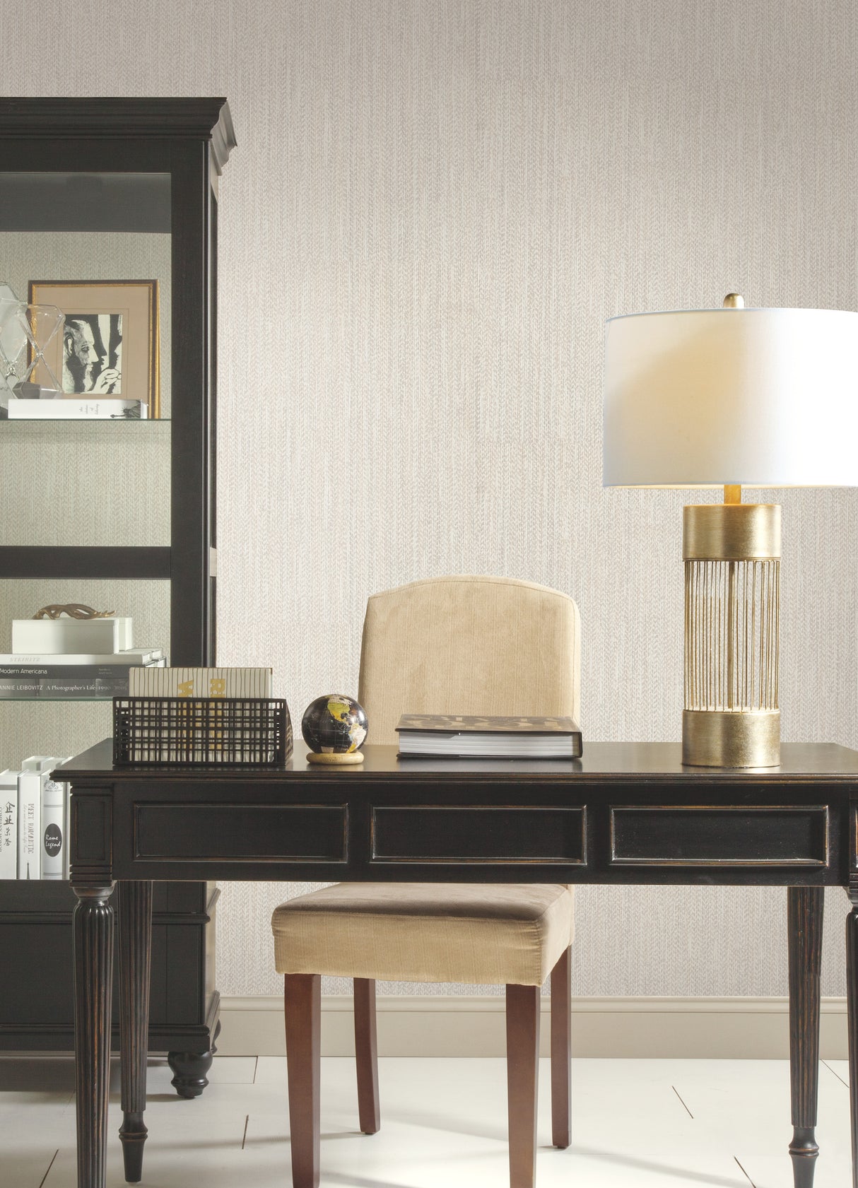 York 6440 Chevron Channel White Wallpaper