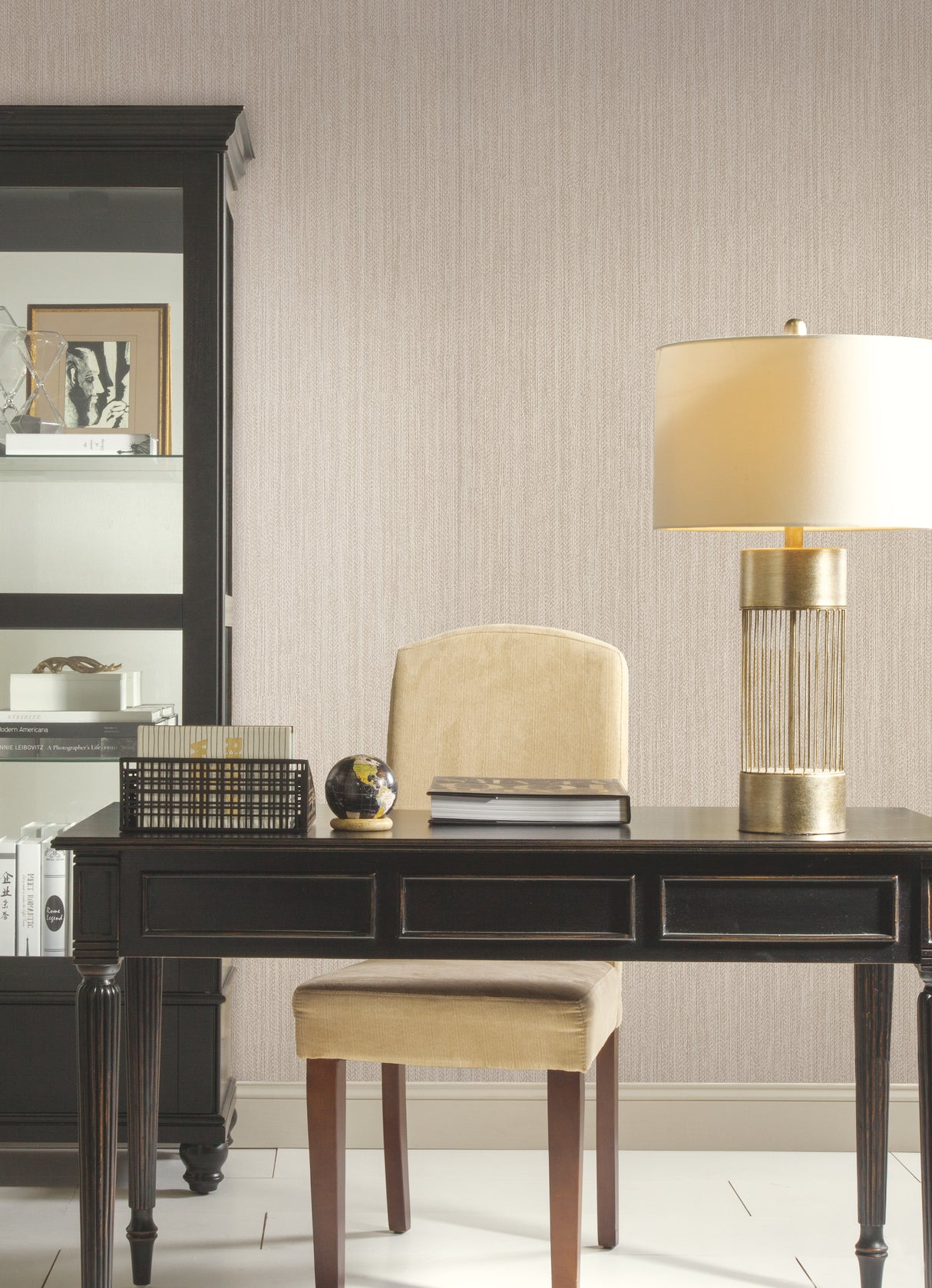 York 6441 Chevron Channel Brown Wallpaper