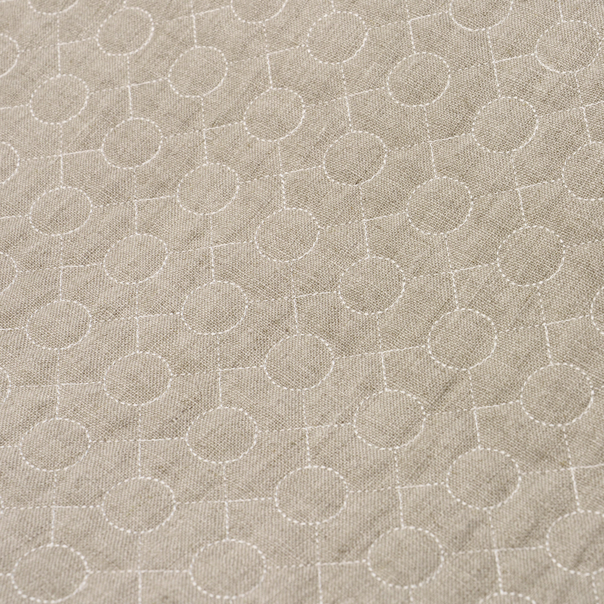 Schumacher 65000 ARLES EMBROIDERY in GREIGE Fabric - AU NATU