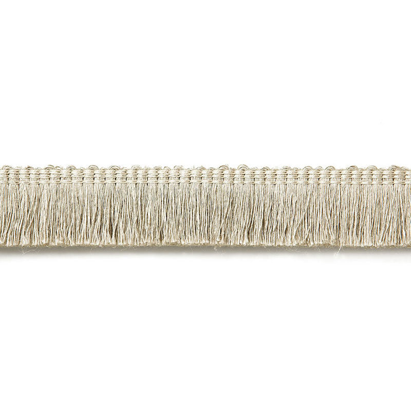 Schumacher 65442 ZOE LINEN RUCHE in GREIGE Trim - AU NATUREL