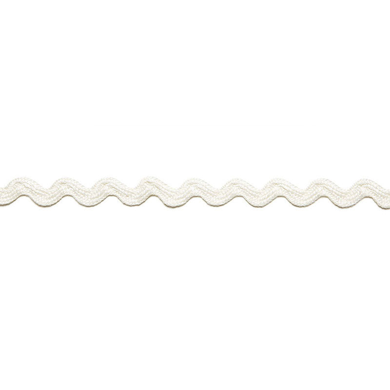 Schumacher 65460 CHANTAL LINEN RICKRACK in BLANC Trim - AU N