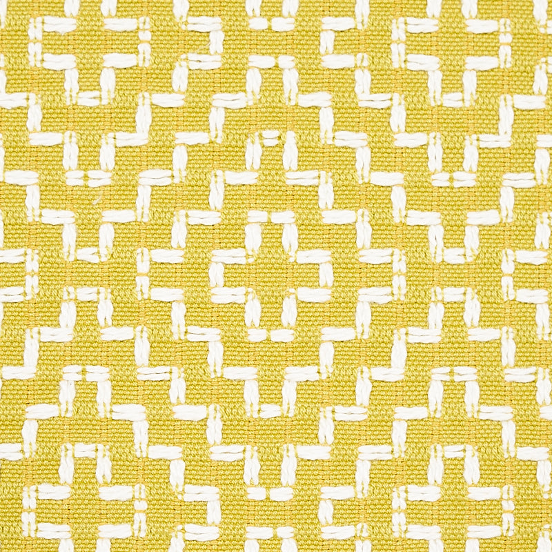 Schumacher 65622 SOHO WEAVE in CITRON Fabric - ESSENTIALS: S