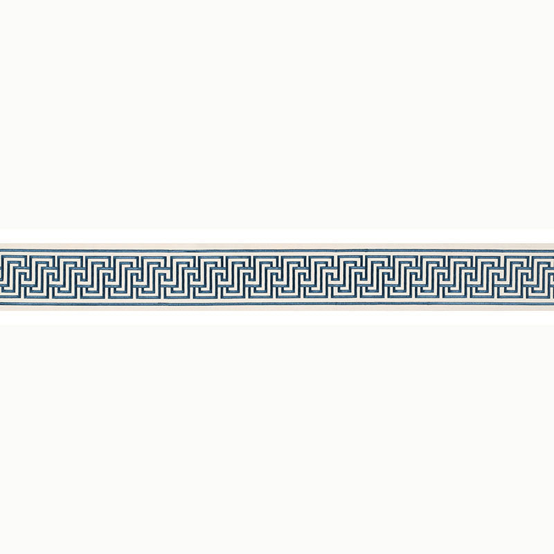 Schumacher 66143 LABYRINTH TAPE in BLEU Trim - MARY MCDONALD