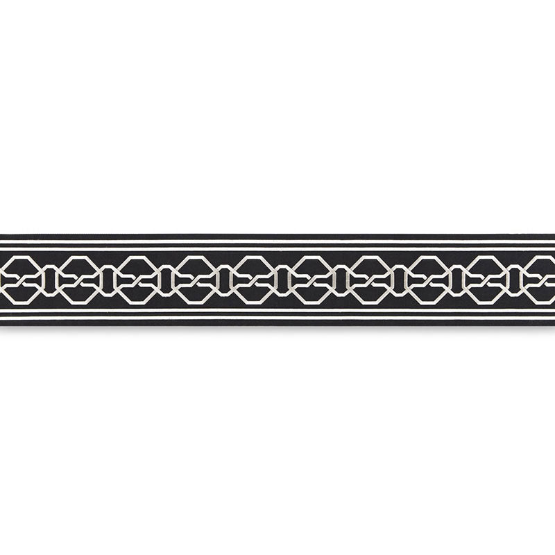 Schumacher 66153 MALMAISON TAPE in NOIR / SWAN Trim - MARY M
