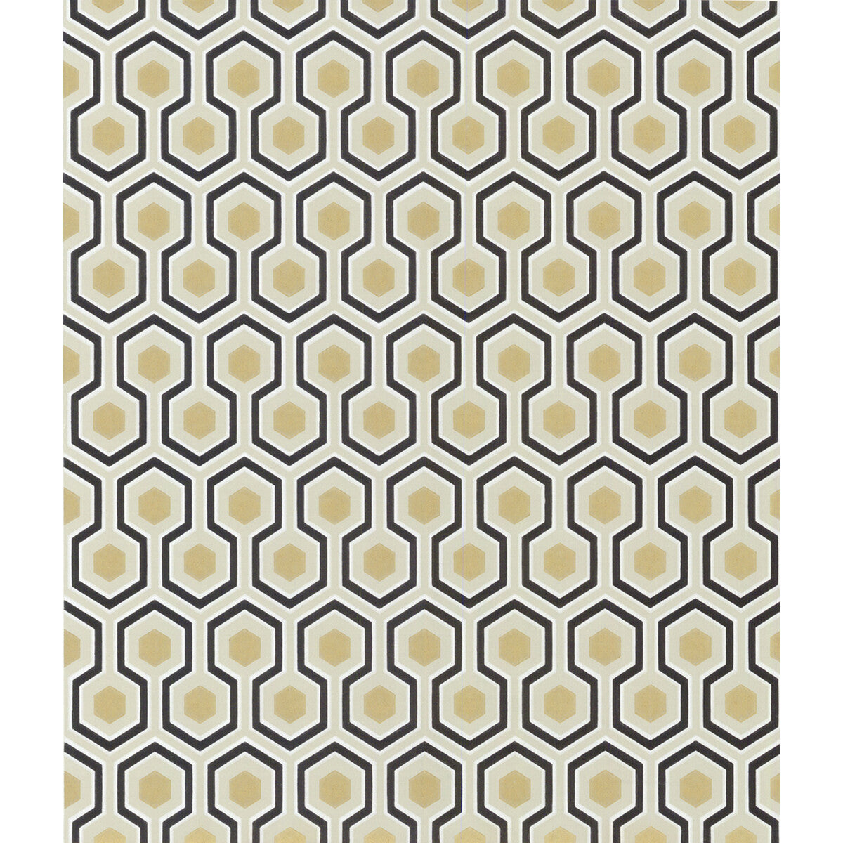 COLE & SON 66/8056.CS.0 HICKS' HEXAGON BLACK/G Wallpaper - Eade's Wallpaper