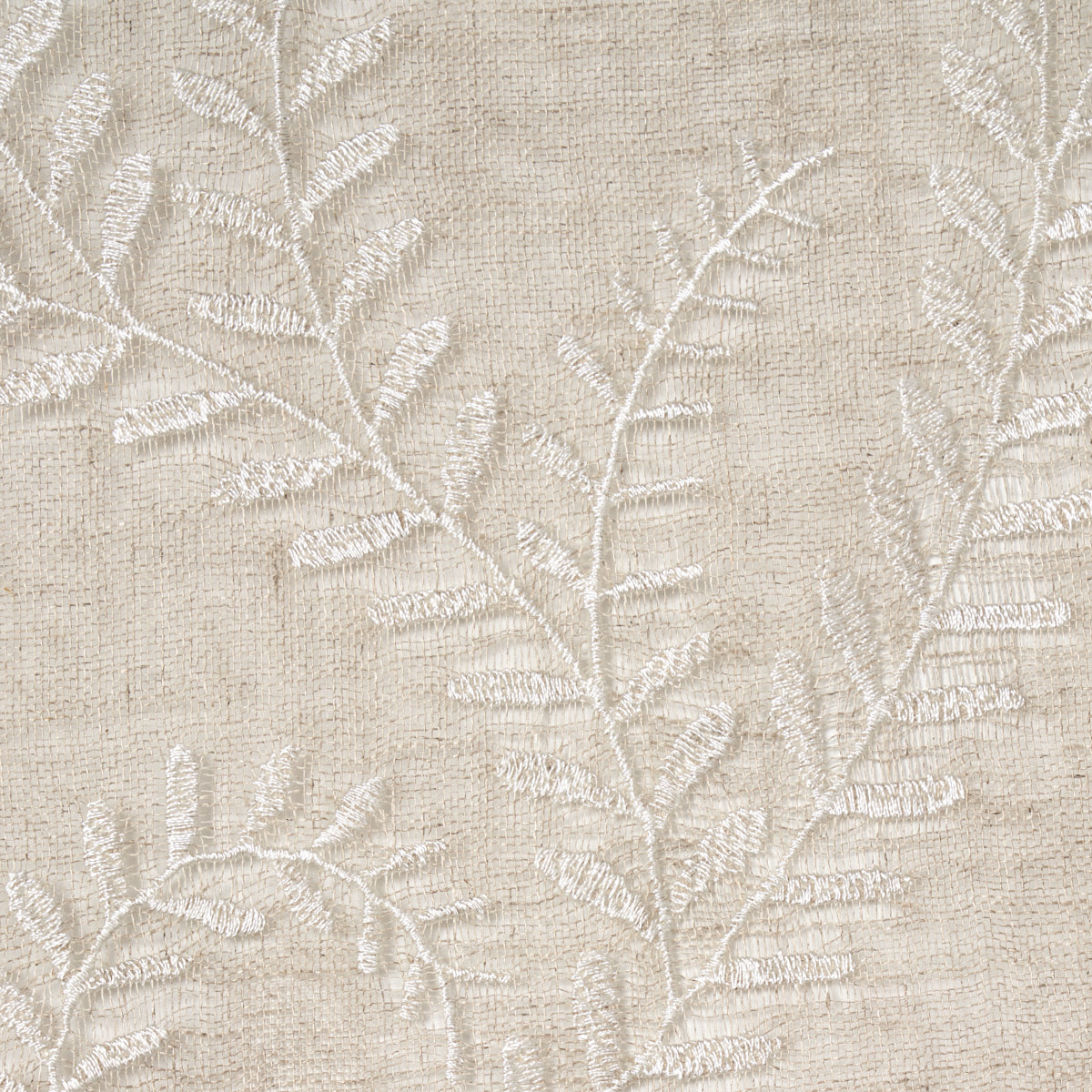 Schumacher 67761 Boboli Embroidered Sheer in LINEN Fabric -