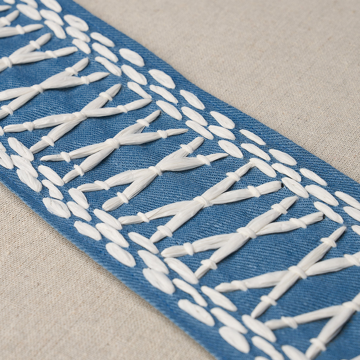 Schumacher 69305 TIKKI TAPE in BLUE Trim - MARY MCDONALD