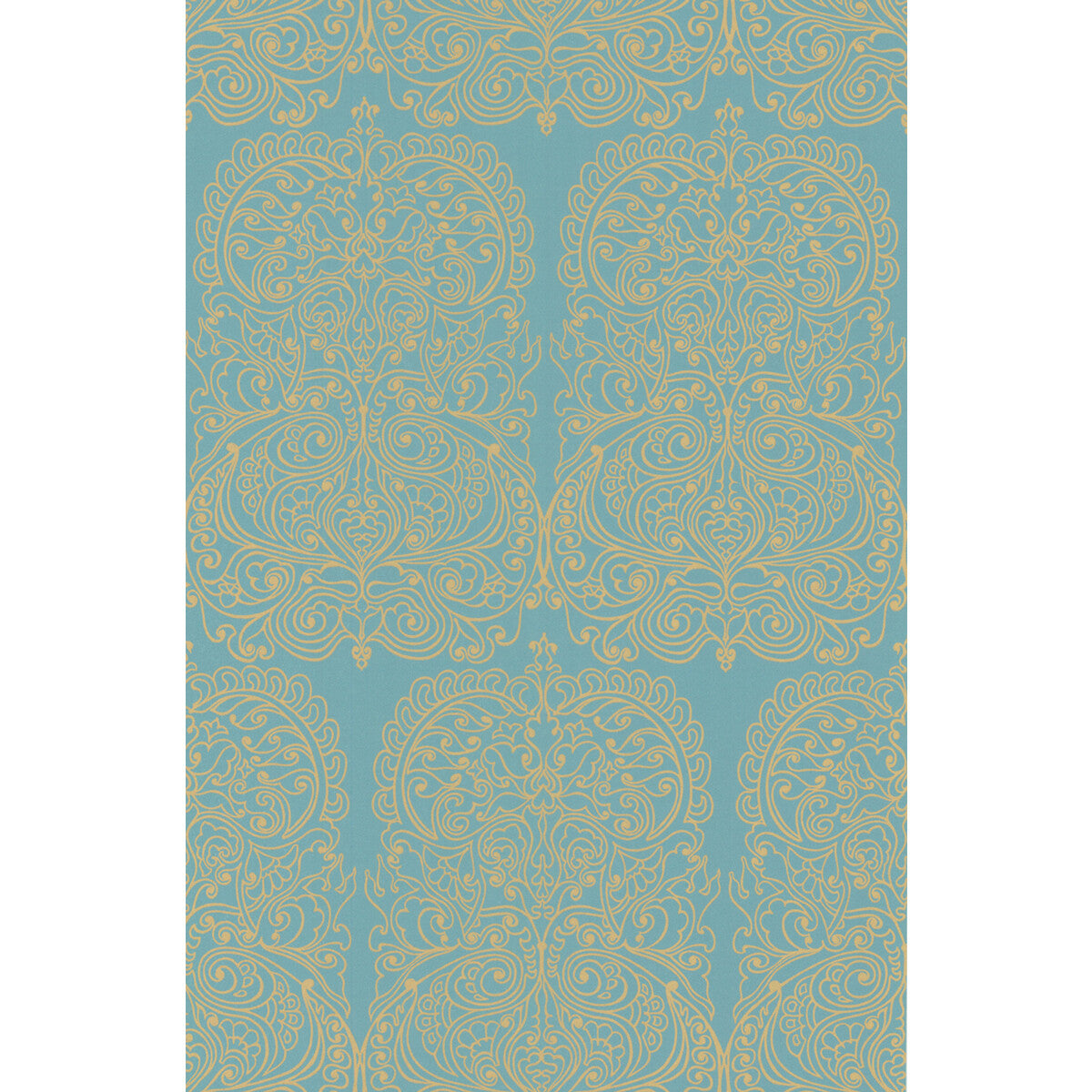 COLE & SON 69/2107.CS.0 ALPANA GOLD/AQUA Wallpaper - Eade's Wallpaper
