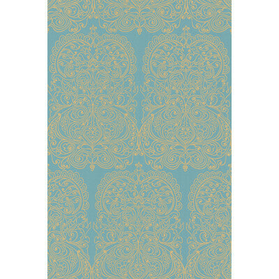 COLE & SON 69/2107.CS.0 ALPANA GOLD/AQUA Wallpaper - Eade's Wallpaper