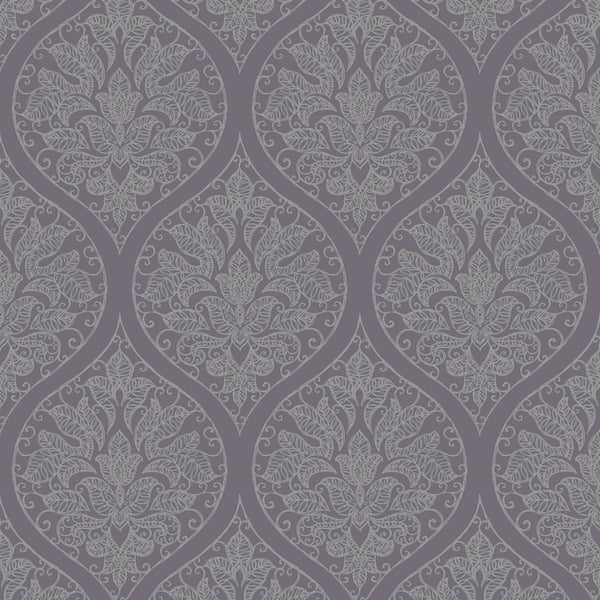 Galerie 7008 Purple Lilac Emporium Ogee - Eade's Wallpaper
