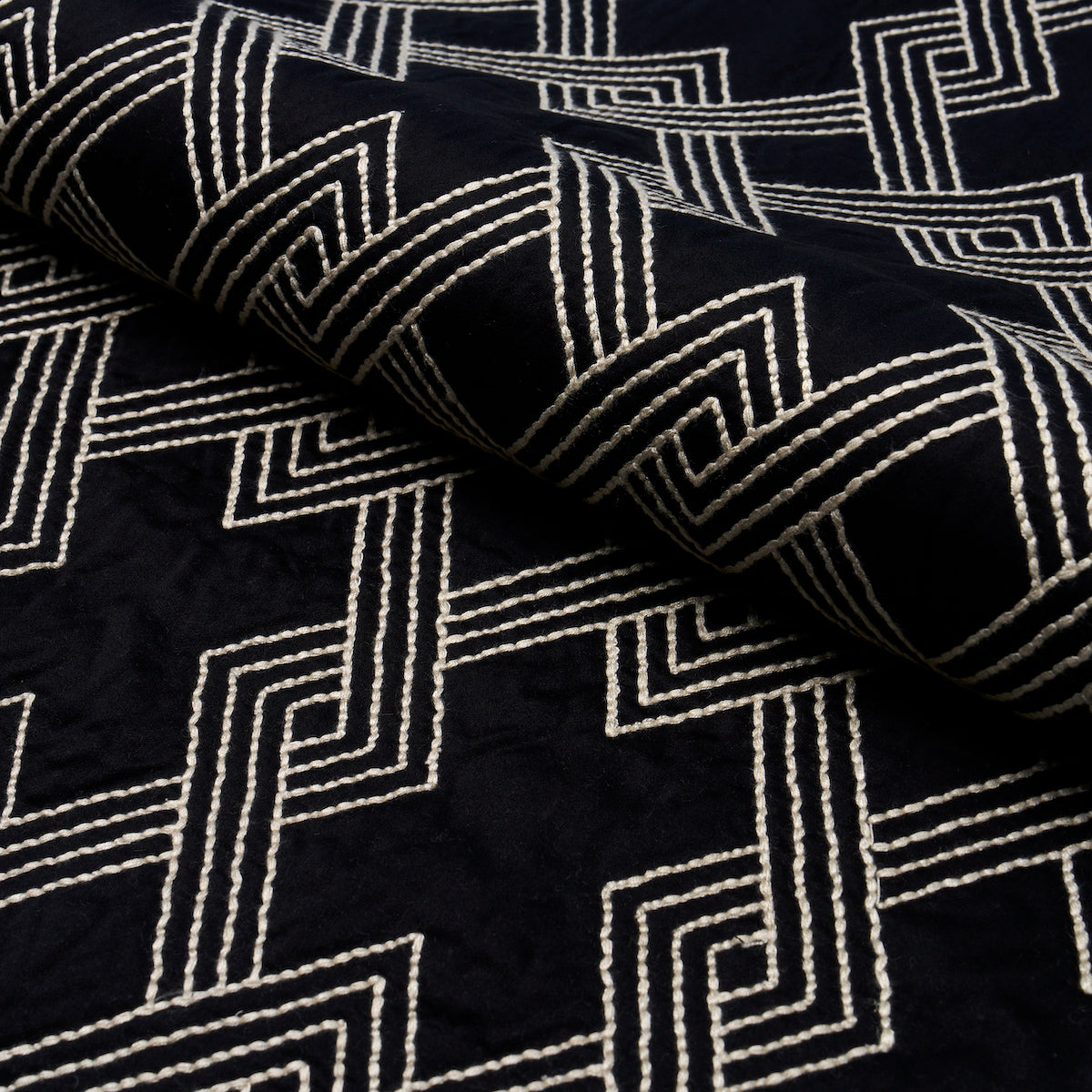 Schumacher 70145 HIX in EBONY Fabric - CLIQUE
