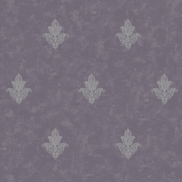 Galerie 7018 Purple Lilac Mehndi Motif - Eade's Wallpaper