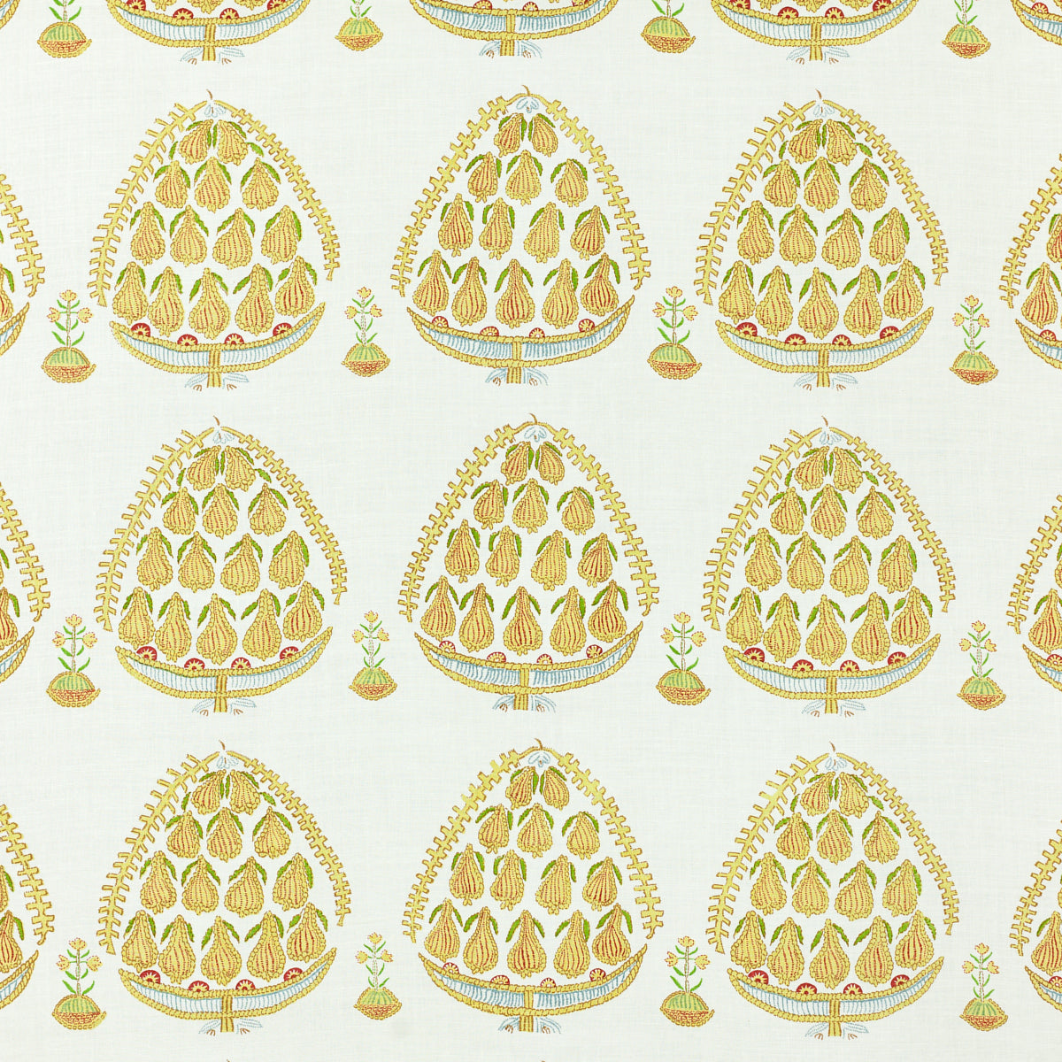 Schumacher 702B78 FIG in MAIZE Fabric - RAOUL TEXTILES