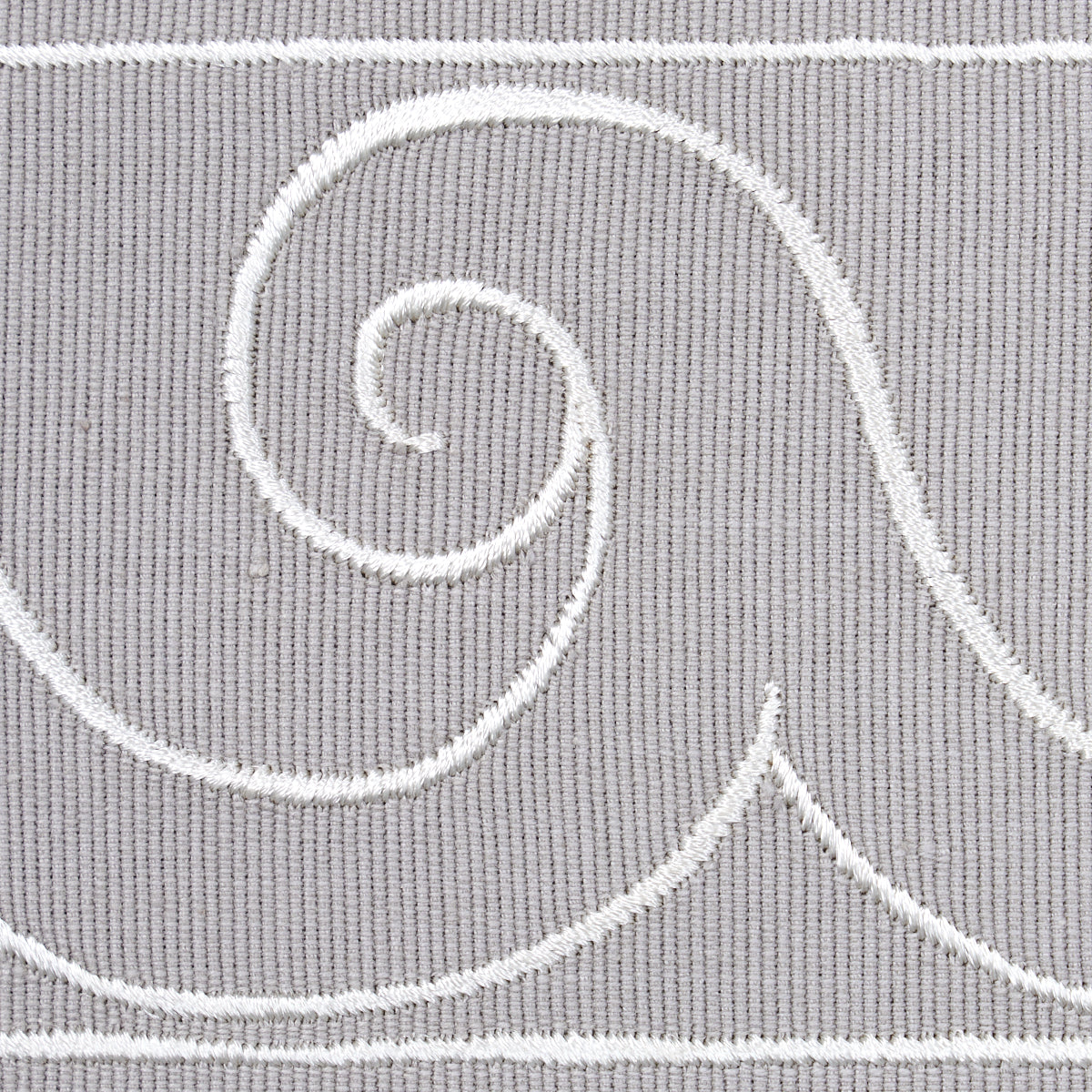 Schumacher 70754 GREEK WAVES TRIM in WHITE ON GREY Trim - MI