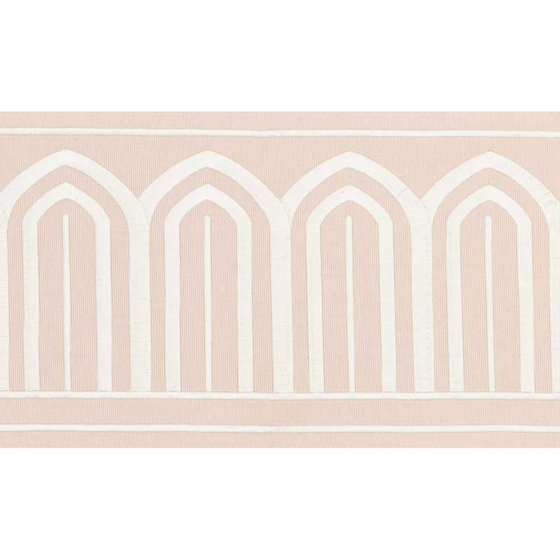 Schumacher 70774 ARCHES EMBROIDERED TAPE WIDE in BLUSH Trim