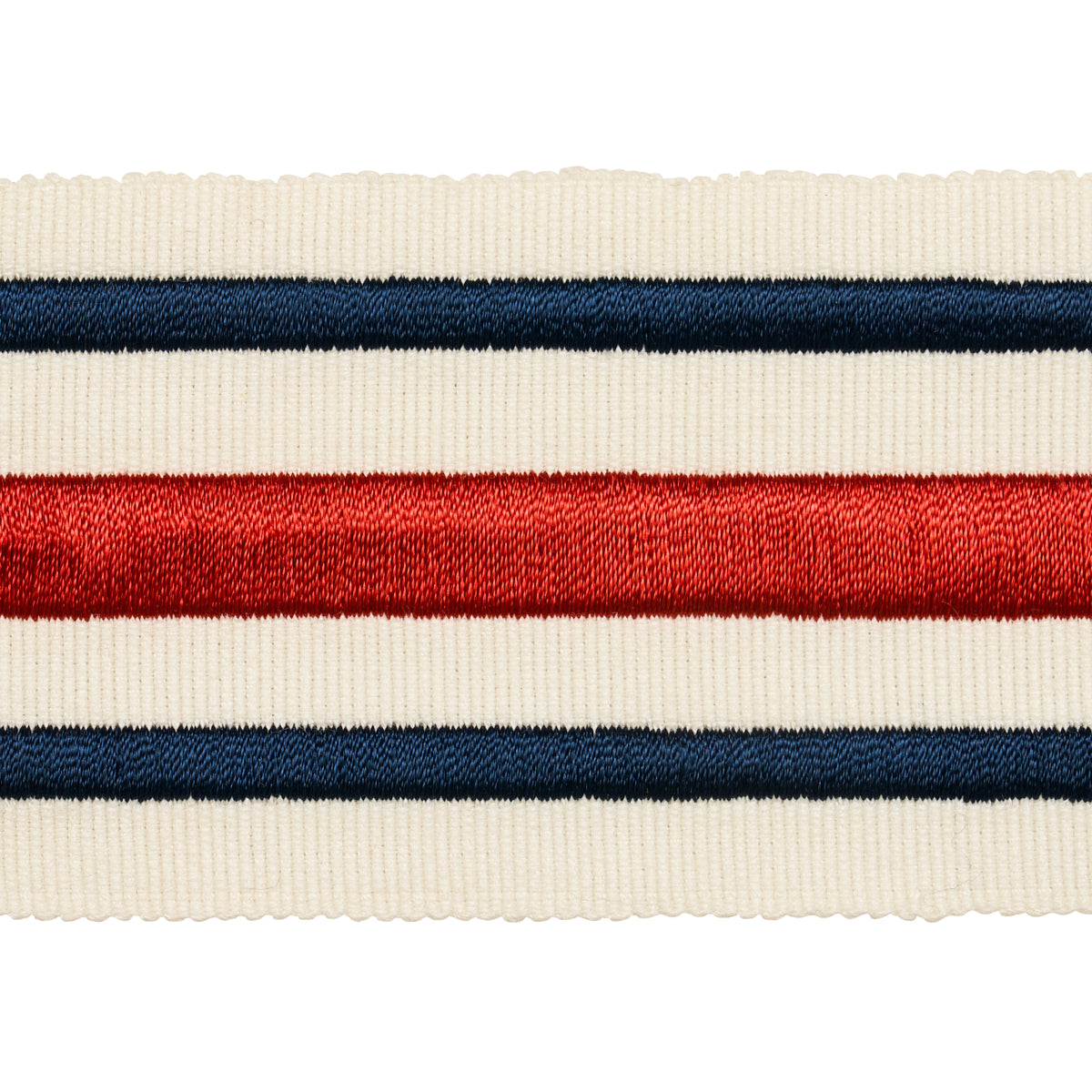 Schumacher 70782 MILITARY STRIPE TAPE in RED & NAVY Trim -